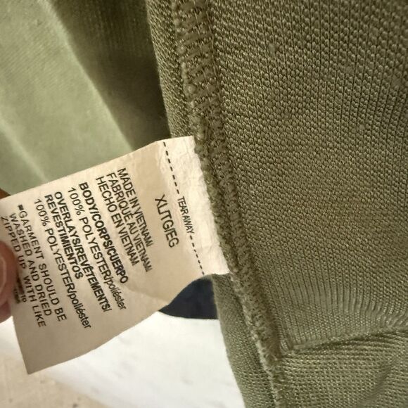 Under Armour Vest Men XL Green Mission Boucle Fleece Full Zip Loose Windbreaker - Picture 11 of 11